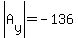 abs%28A%5By%5D%29=-136
