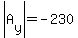 abs%28A%5By%5D%29=-230