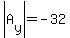 abs%28A%5By%5D%29=-32