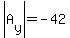 abs%28A%5By%5D%29=-42