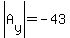 abs%28A%5By%5D%29=-43