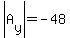 abs%28A%5By%5D%29=-48