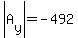 abs%28A%5By%5D%29=-492