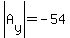 abs%28A%5By%5D%29=-54