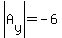 abs%28A%5By%5D%29=-6
