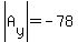 abs%28A%5By%5D%29=-78
