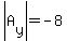 abs%28A%5By%5D%29=-8