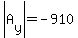 abs%28A%5By%5D%29=-910