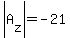abs%28A%5Bz%5D%29=-21