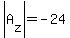 abs%28A%5Bz%5D%29=-24