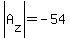 abs%28A%5Bz%5D%29=-54+