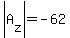 abs%28A%5Bz%5D%29=-62