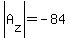 abs%28A%5Bz%5D%29=-84