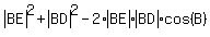 abs%28BE%29%5E2+%2B+abs%28BD%29%5E2+-+2%2Aabs%28BE%29%2Aabs%28BD%29%2Acos%28B%29