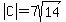 abs%28C%29=7sqrt%2814%29
