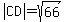abs%28CD%29+=+sqrt%2866%29