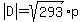 abs%28D%29=sqrt%28293%29p