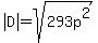 abs%28D%29=sqrt%28293p%5E2%29