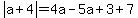 abs%28a%2B4%29=4a-5a%2B3%2B7