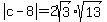 abs%28c-8%29=2sqrt%283%29%2Asqrt%2813%29