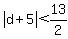 abs%28d%2B5%29+%3C+13%2F2
