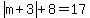 abs%28m%2B3%29%2B8+=+17