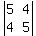 abs%28matrix%282%2C2%2C+5%2C4%2C4%2C5%29%29