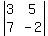 abs%28matrix%282%2C2%2C3%2C5%2C7%2C-2%29%29