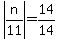 abs%28n%2F11%29=14%2F14