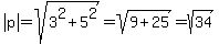 abs%28p%29=sqrt%283%5E2%2B5%5E2%29=sqrt%289%2B25%29=sqrt%2834%29