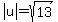 abs%28u%29=sqrt%2813%29