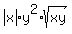 abs%28x%29%2Ay%5E2%2Asqrt%28xy%29