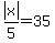 abs%28x%29%2F5+=+35