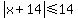 abs%28x%2B14%29%3C=14