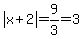 abs%28x%2B2%29=9%2F3=3