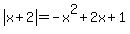 abs%28x%2B2%29+=+-x%5E2+%2B+2x+%2B+1