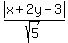 abs%28x%2B2y-3%29%2Fsqrt%285%29