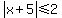 abs%28x%2B5%29%3C=2+