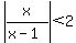 abs%28x%2F%28x-1%29%29%3C2