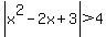 abs%28x%5E2+-+2x+%2B+3%29+%3E+4