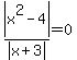 abs%28x%5E2+-4%29%2Fabs%28x+%2B+3%29=0