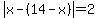 abs%28x-%2814-x%29%29=2