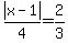 abs%28x-1%29%2F4=2%2F3
