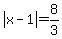abs%28x-1%29=8%2F3