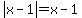 abs%28x-1%29=x-1