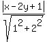 abs%28x-2y%2B1%29%2Fsqrt%281%5E2%2B2%5E2%29