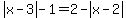 abs%28x-3%29-1=2-abs%28x-2%29