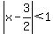 abs%28x-3%2F2%29%3C1