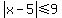 abs%28x-5%29%3C=9