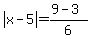 abs%28x-5%29=%289-3%29%2F6